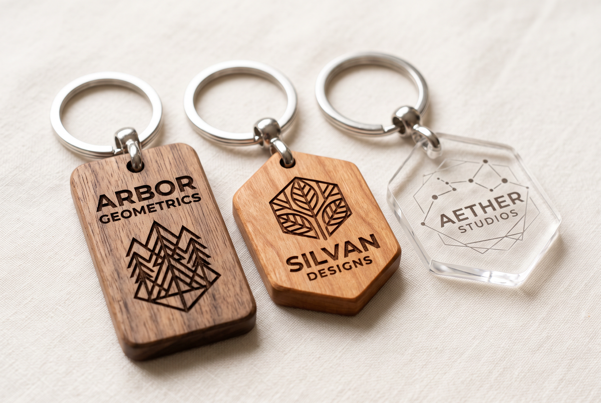 Wooden Keychain Engraving