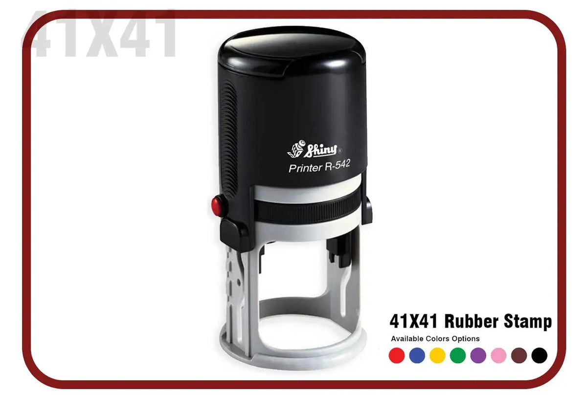 Round Self Inking Rubber Stamp