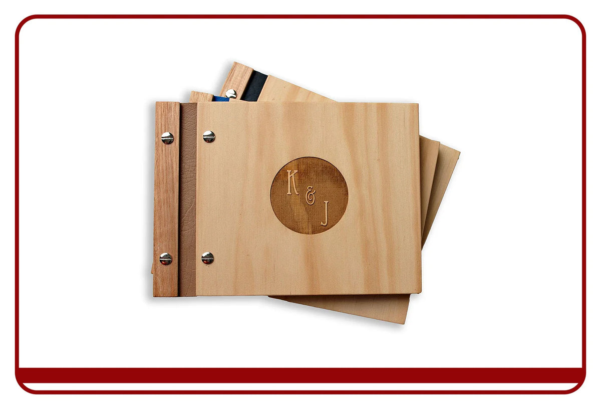 Wooden book engraving