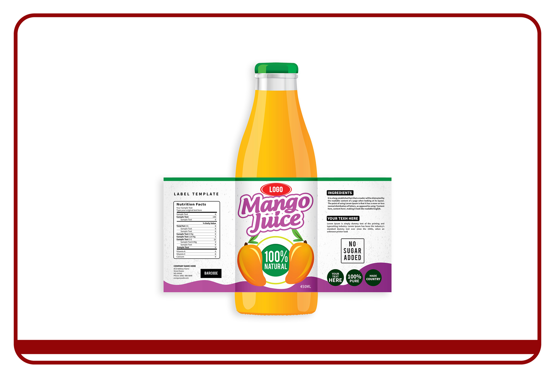 Bottle Sticker Label