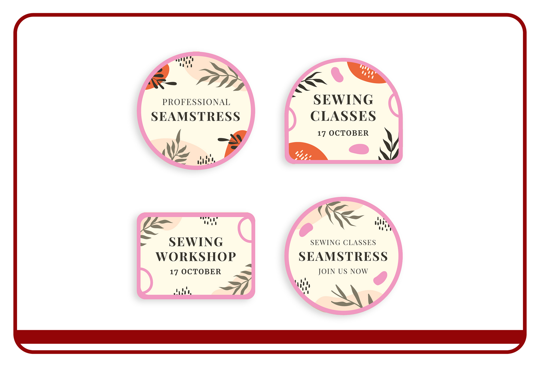 Branded label stickers