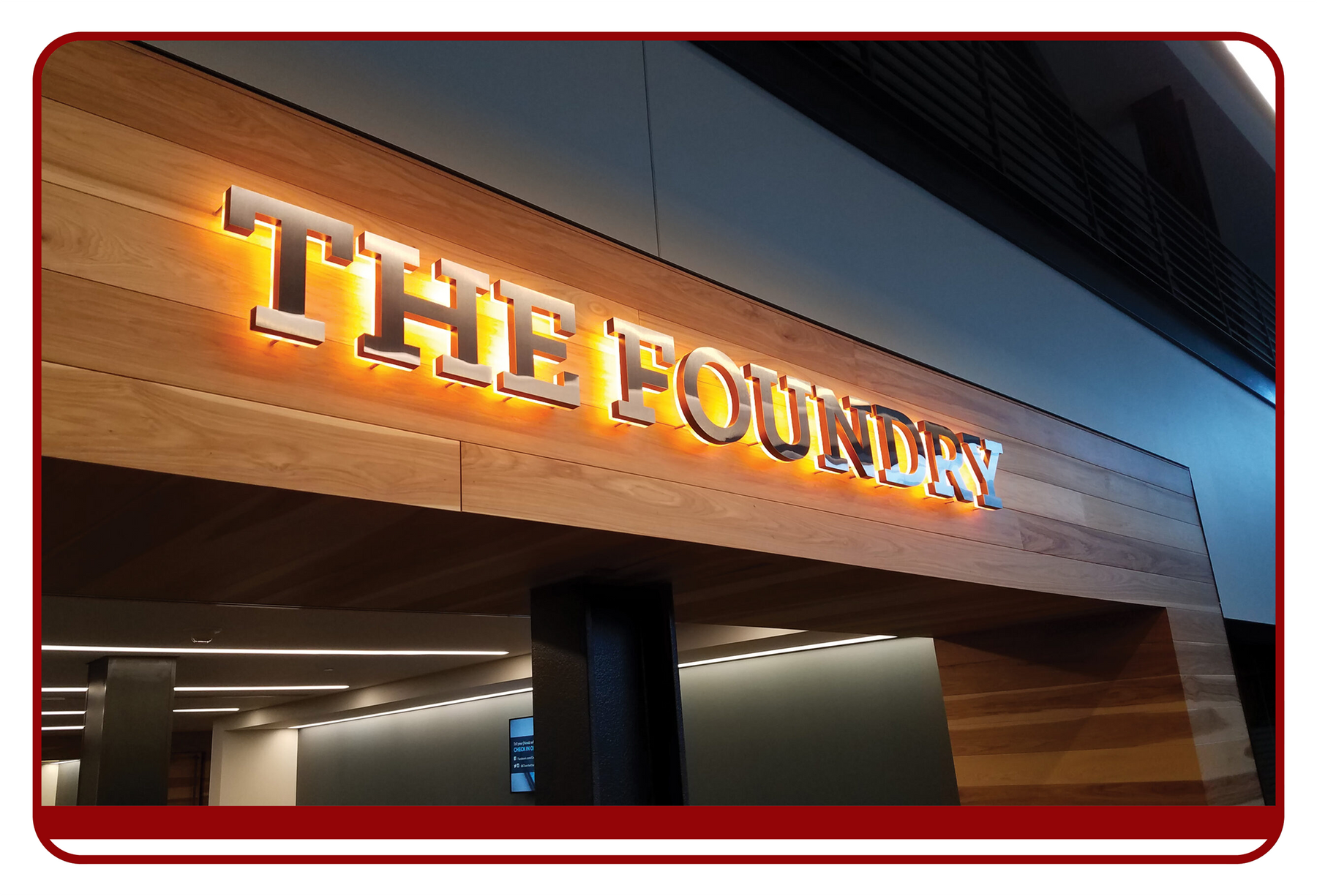 Custom backlit signs
