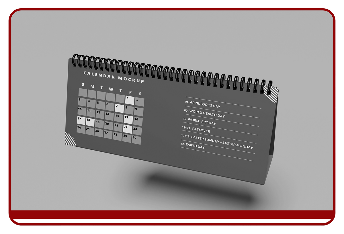 Desk calendar printing