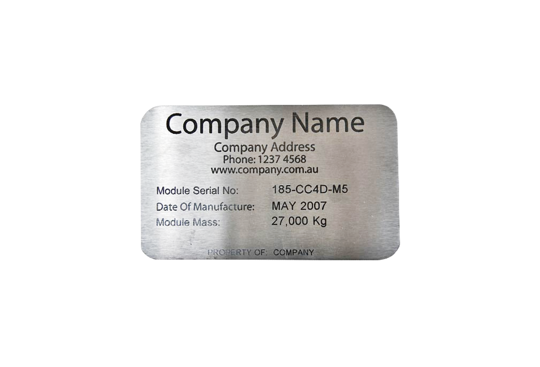 Engraved Metal Badge