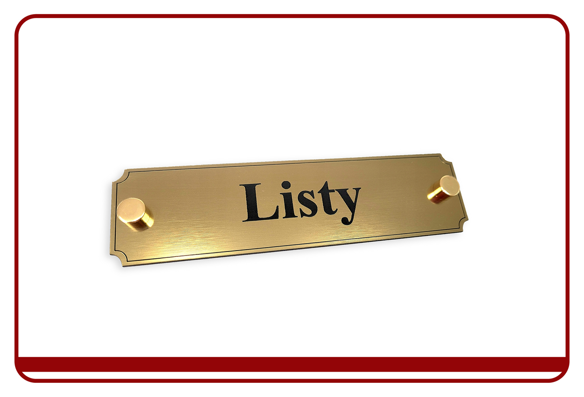 Engraved PVC door plates