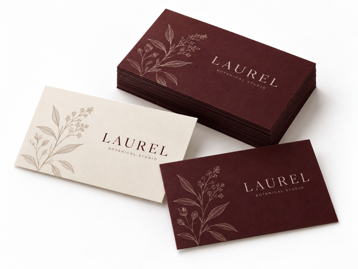 Velvet laminated business cards
