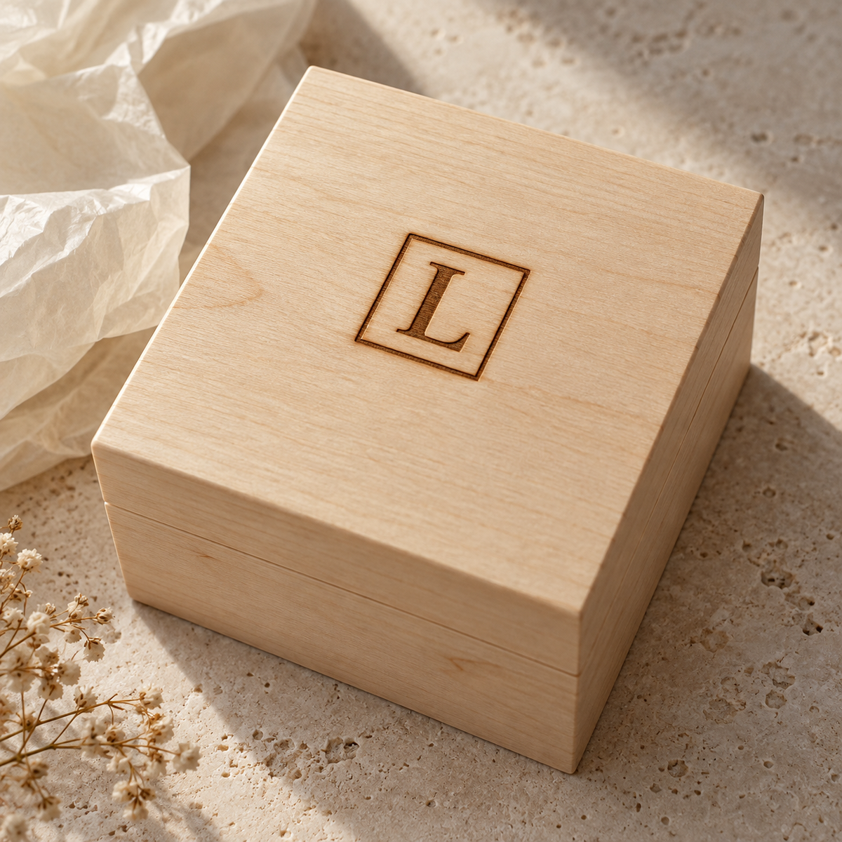 Illustrative application: packaging stamp design example for Heat stamp for packaging; final artwork is customized
