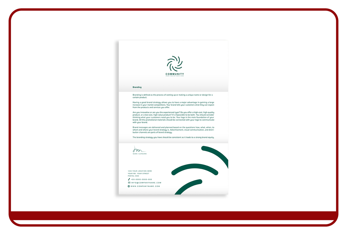 Personalized Letterhead