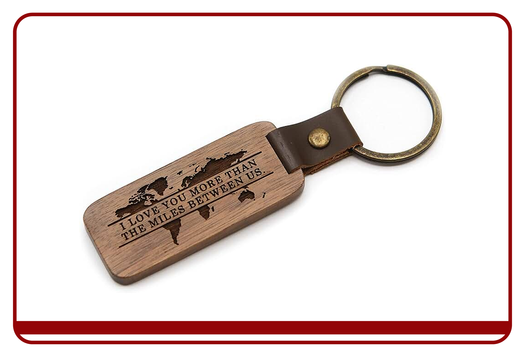 Personalized wooden keychain