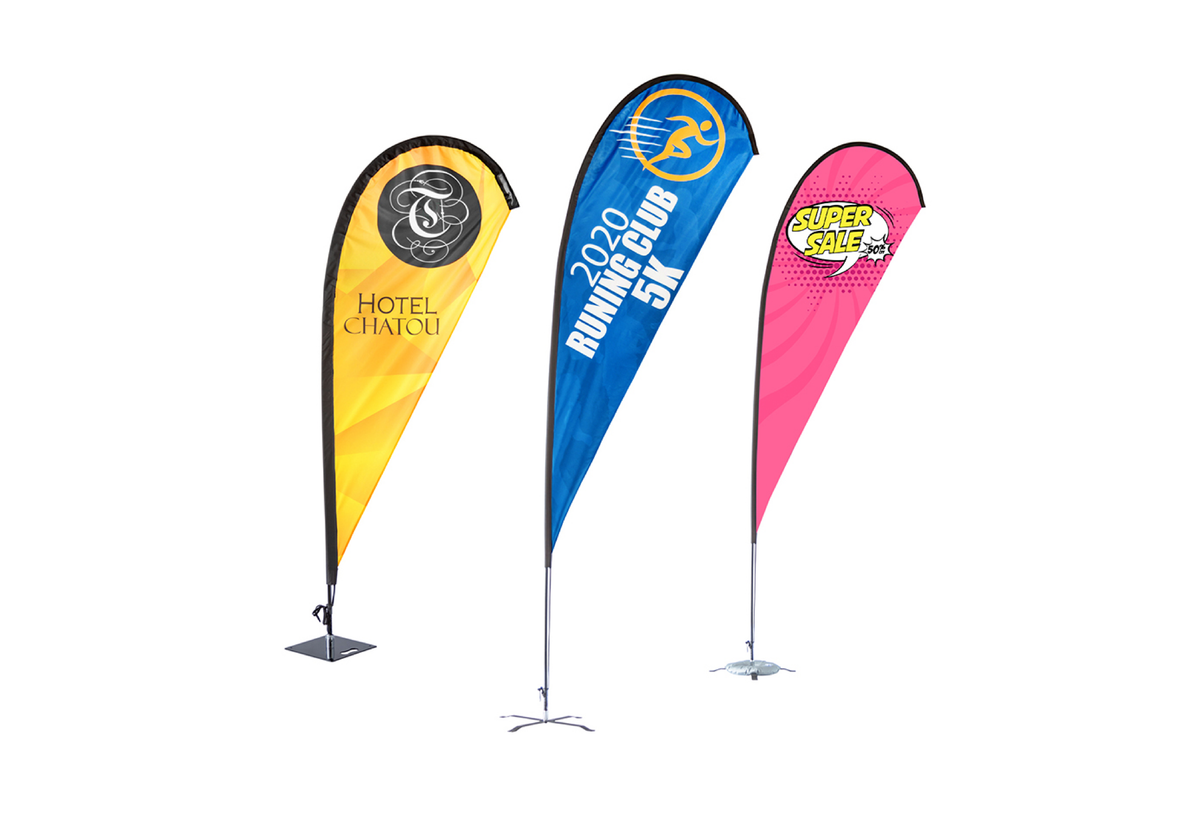 Printed advertising flags