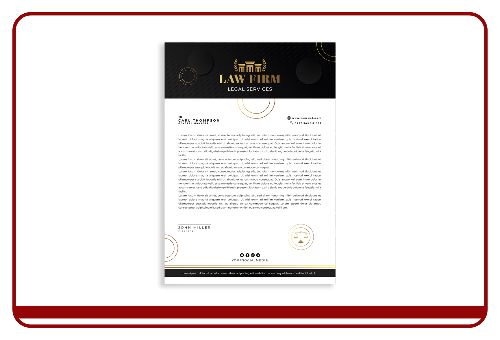 Printed letterheads for corporate branding