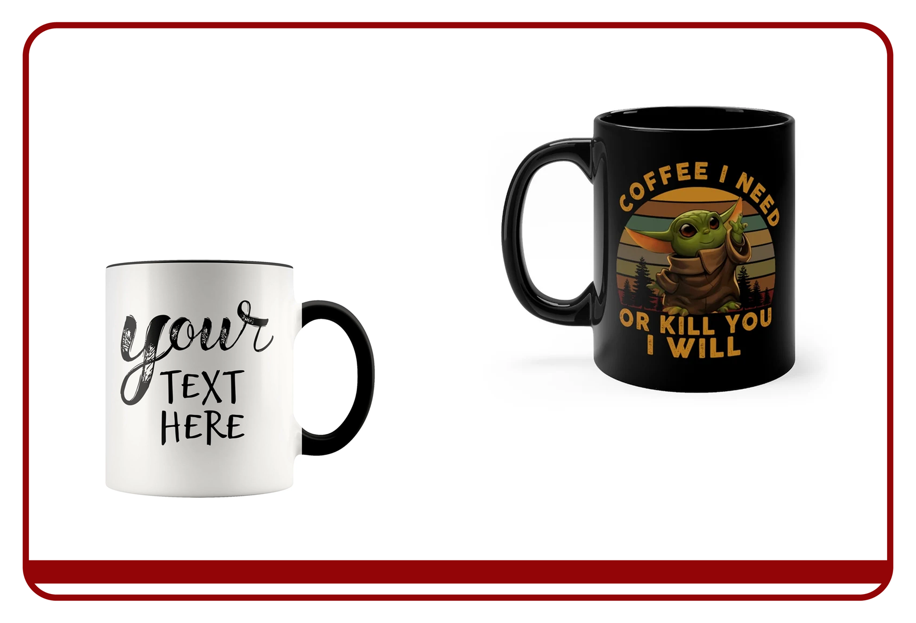 Printed mugs