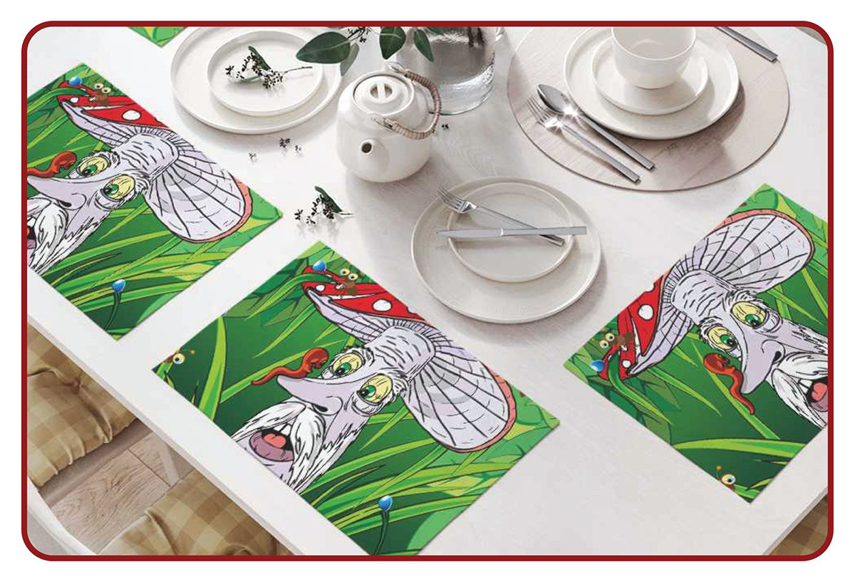 Printed table mats