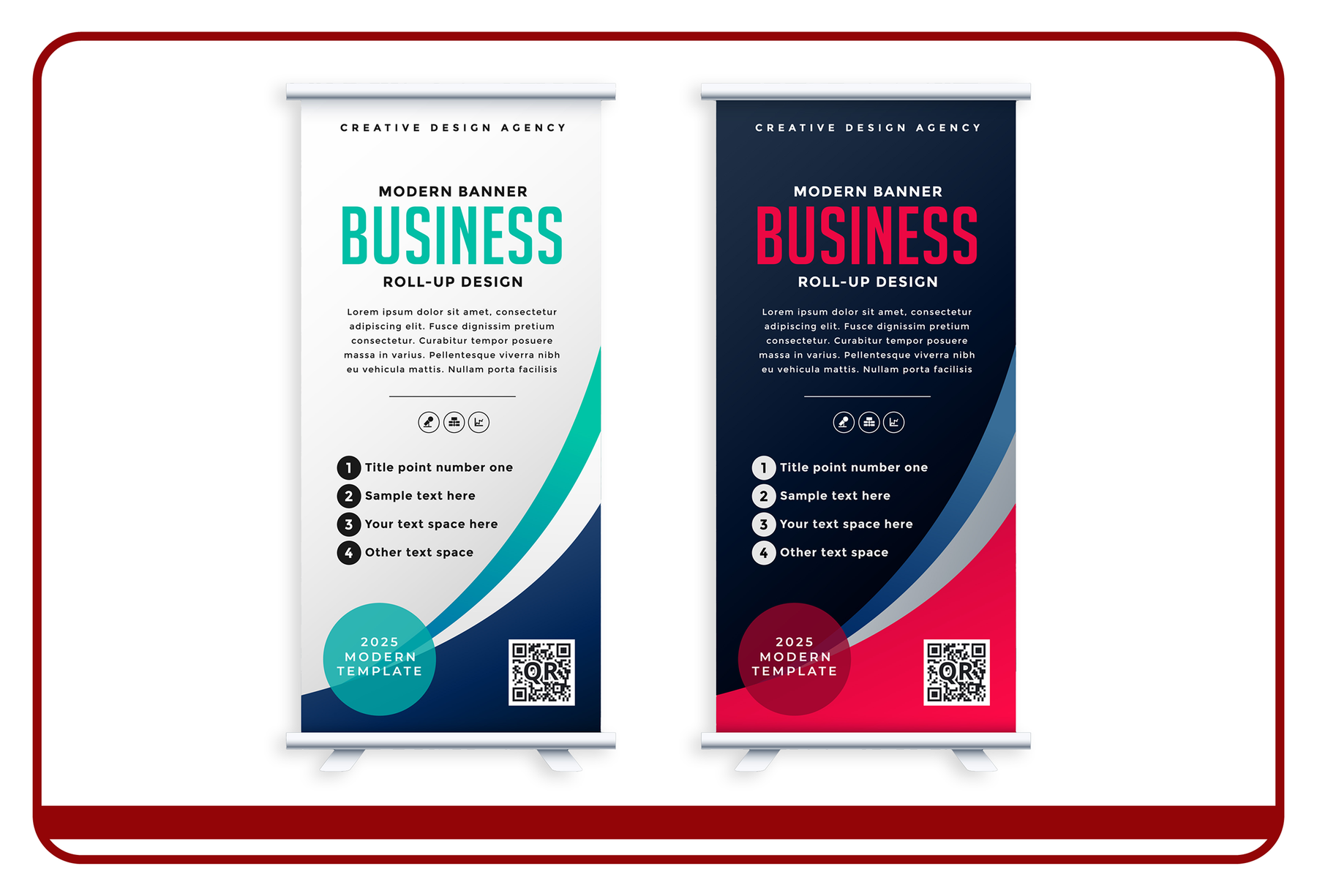 Roll-up advertising banners