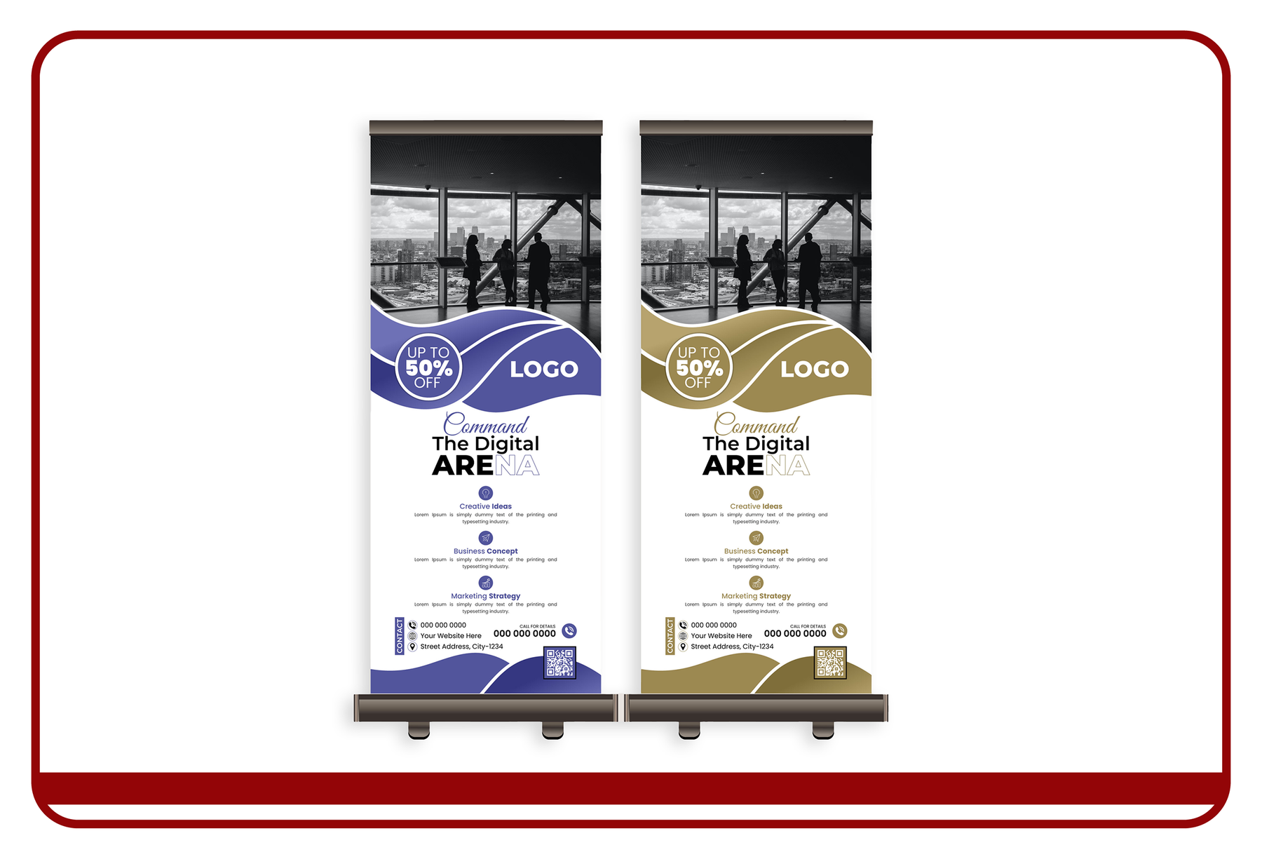 Roll up stand printing
