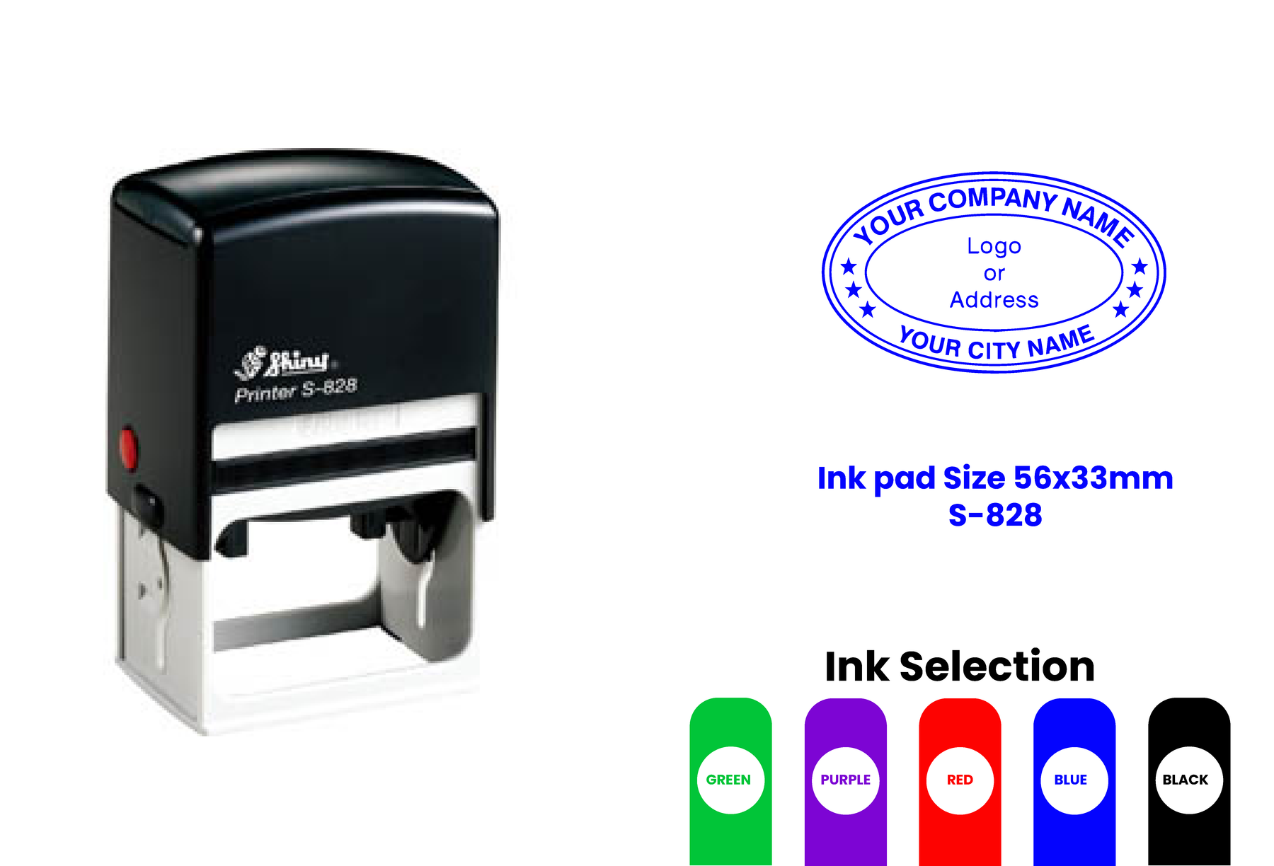 S-828 Self-Inking Rubber Stamp