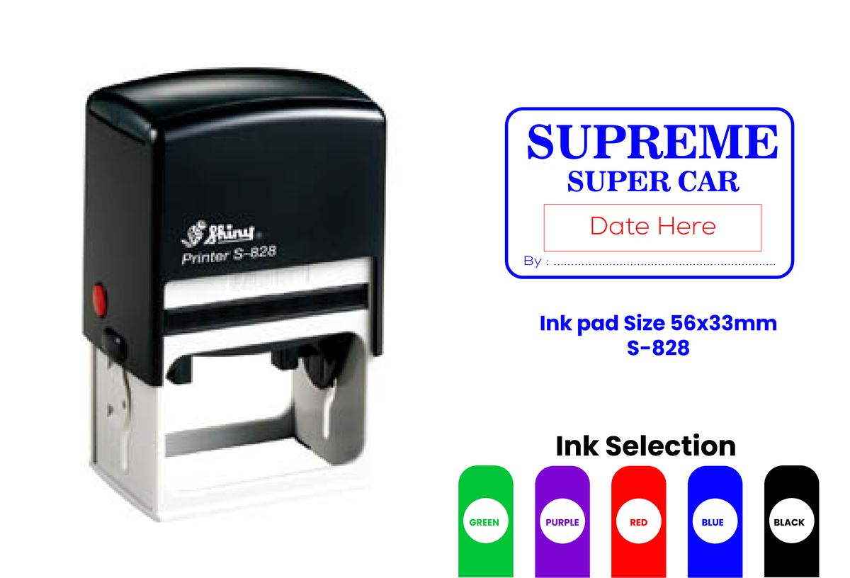 S-828 Self-Inking Rubber Stamp