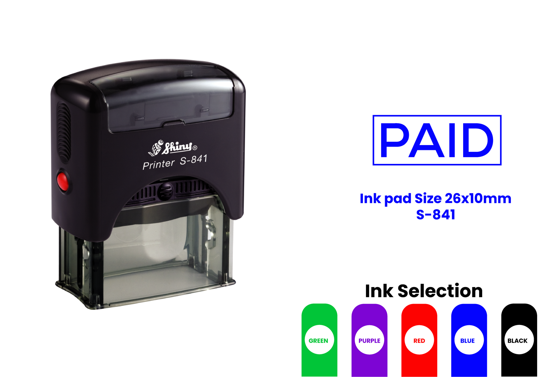 S-841 Self-Inking Rubber Stamp