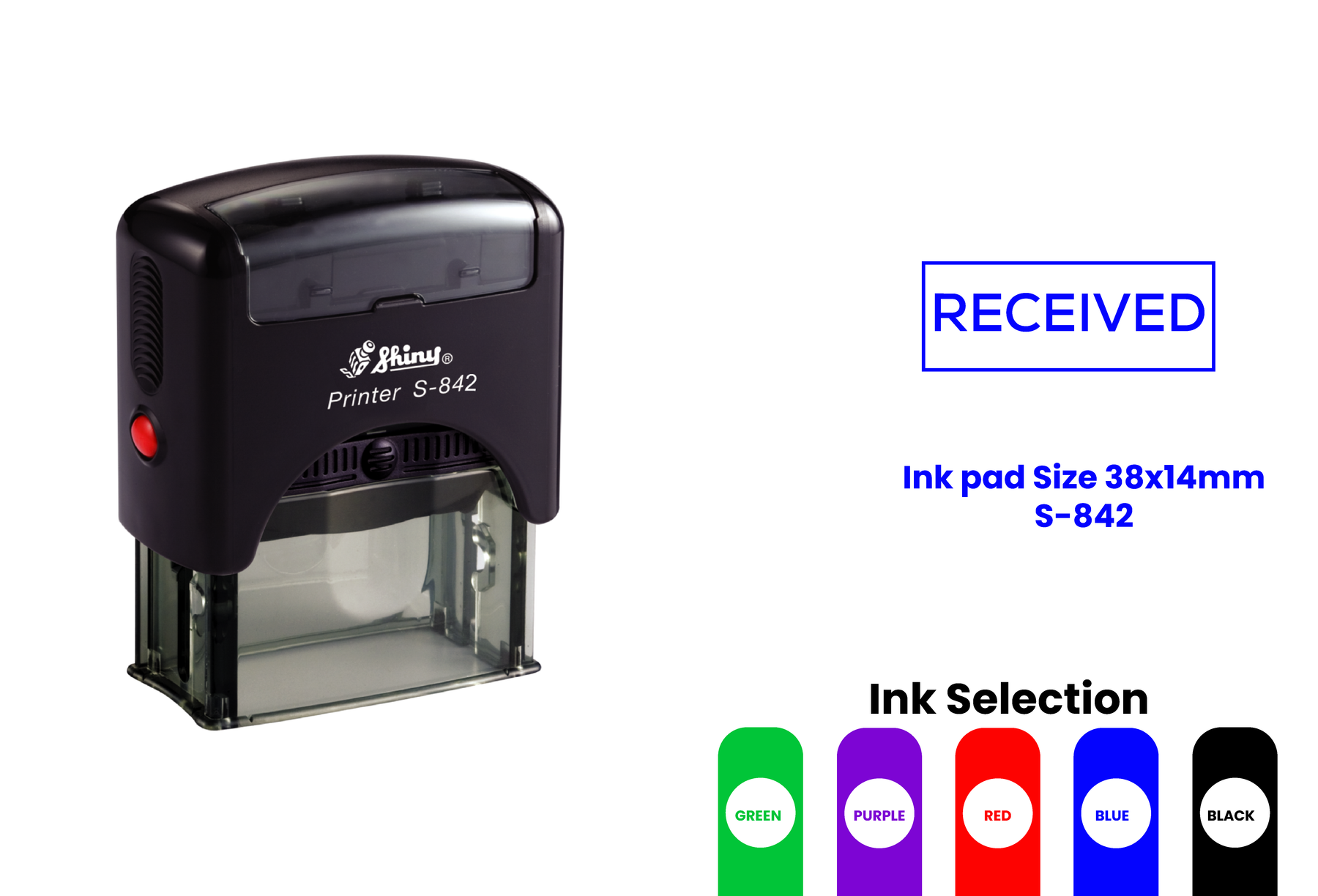 S-842 Self-Inking Rubber Stamp