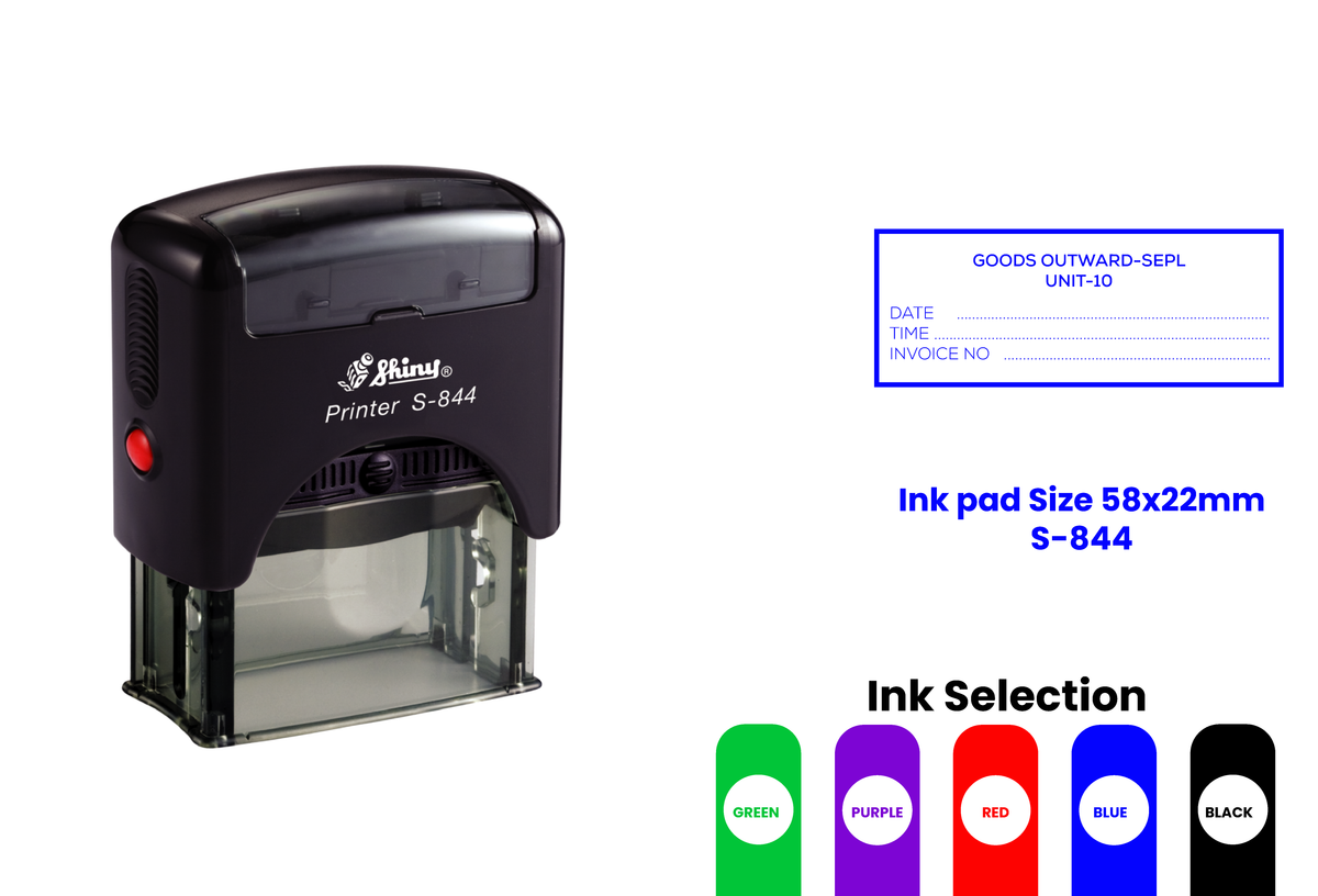 S-844 Self-Inking Rubber Stamp