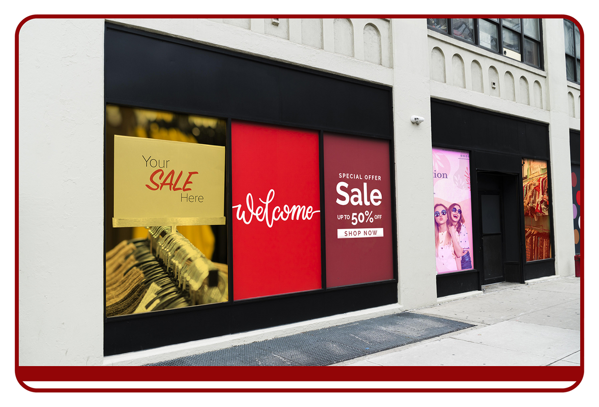 Store Window Sticker Branding