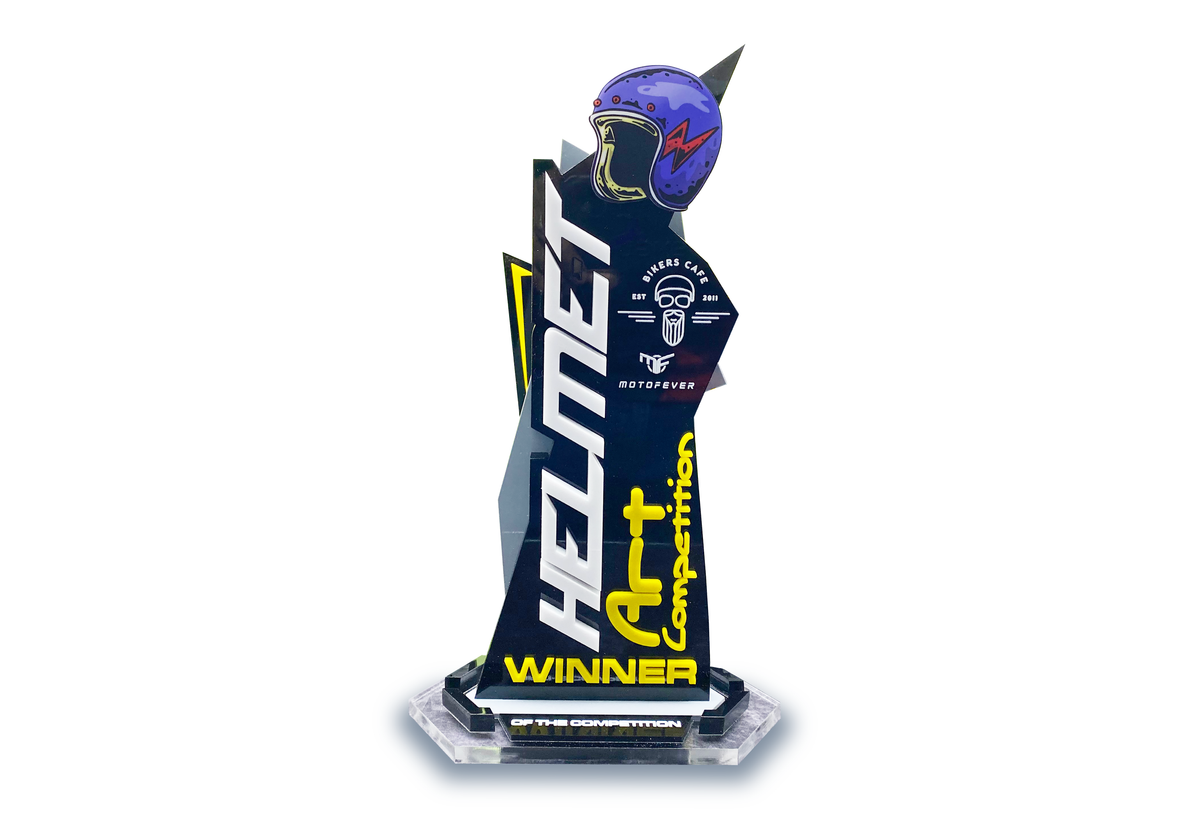 UV-printed acrylic trophies